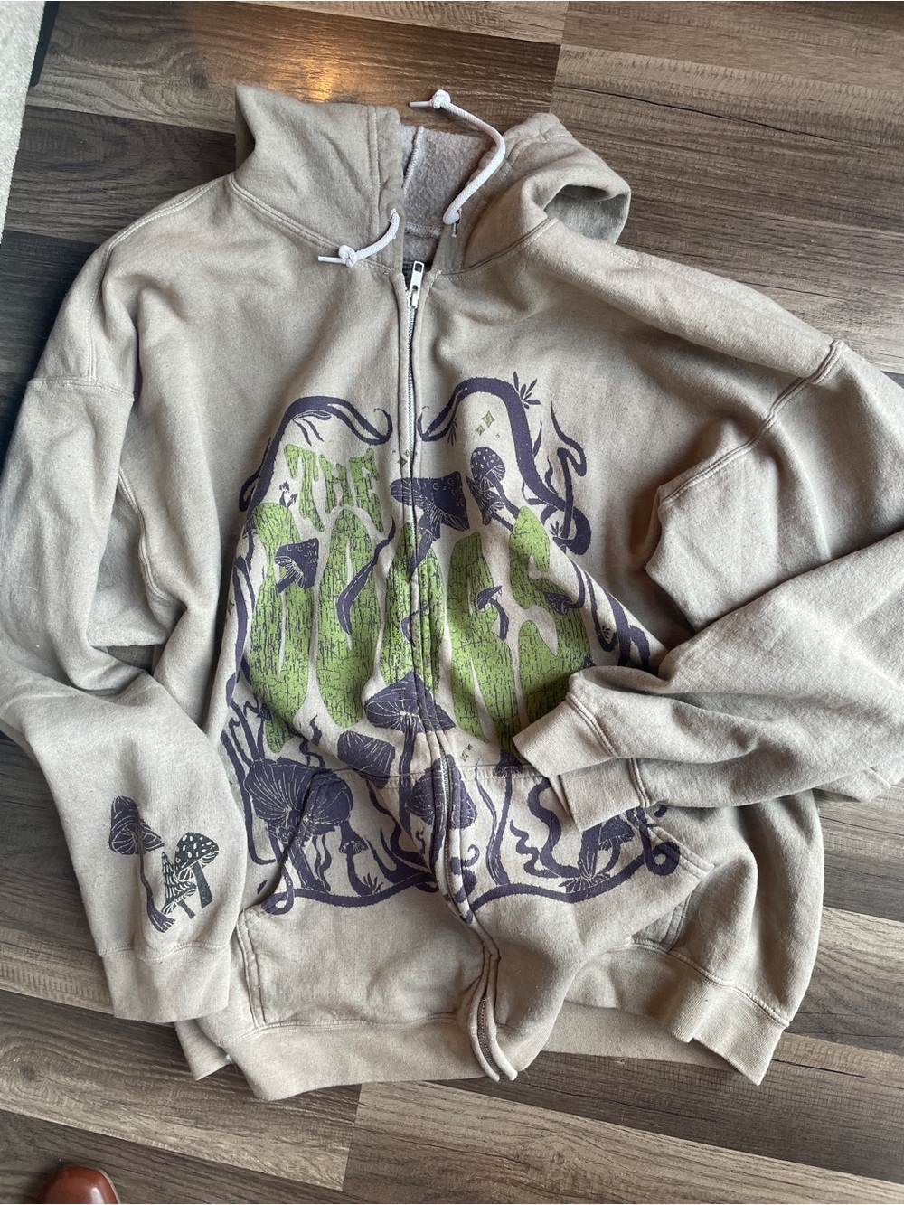 Urban Outfitters Doors Oversized Zip-Up Hoodie